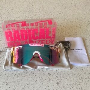 Pit Viper Radical Pink and Orange Sunglasses